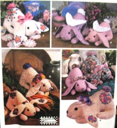 7012 SIMP0LICITY 9'' & 12'' DECORATIVE RABBITS, ANGEL BUNNIES  PATTERN UNCUT